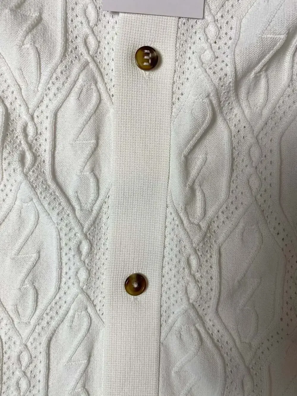 Jordan Knit Short Sleeve Button Front Polo Shirt White XXL (1379)